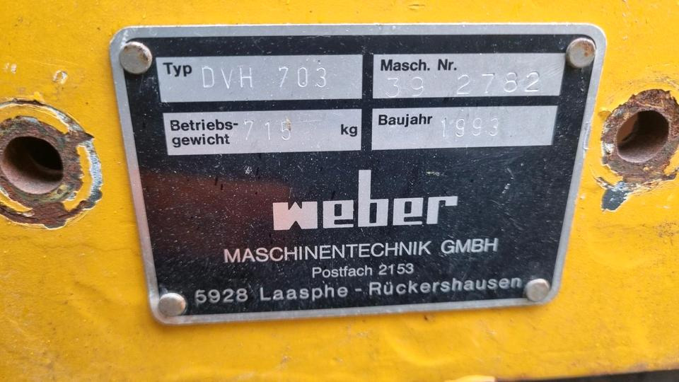DVH 701 Weber Walze Glattmantel Walze Rüttelwalze Dublex Vibrationswalze Rüttelplatte Strassenwalze Plattenverdichter DVH 603 - Små asfaltvältar: bild 5 DVH 701 Weber Walze Glattmantel Walze Rüttelwalze Dublex Vibrationswalze Rüttelplatte Strassenwalze Plattenverdichter DVH 603 - Små asfaltvältar: bild 5