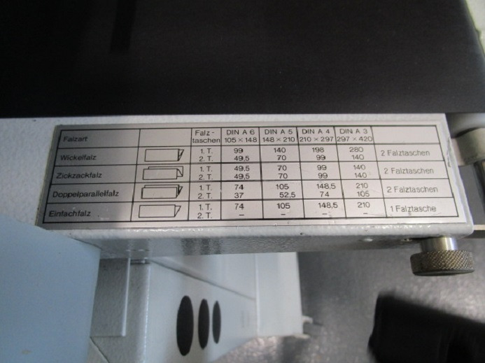 MB MULTIPLI 35 MIT GESTELL - Vikmaskin: bild 5 MB MULTIPLI 35 MIT GESTELL - Vikmaskin: bild 5