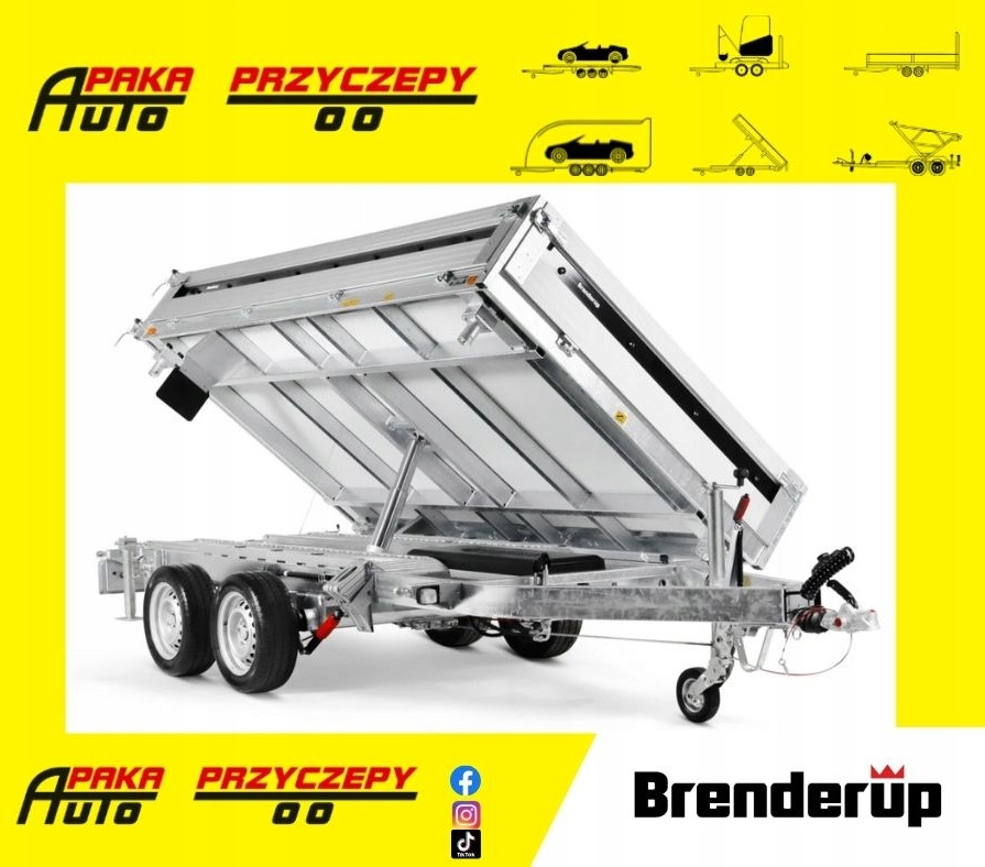 Wywrotka trójstronna 3,25x1,80 Brenderup 3500 / Three-way tipper 3,25x1,80 Brenderup 3500 - Tippsläp: bild 1 Wywrotka trójstronna 3,25x1,80 Brenderup 3500 / Three-way tipper 3,25x1,80 Brenderup 3500 - Tippsläp: bild 1