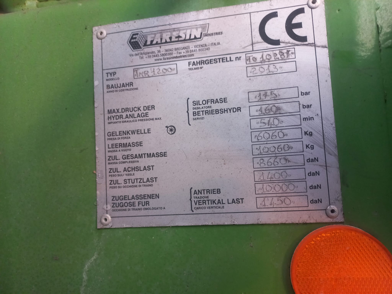 FARESIN TMR 1200 TEHNOLOGICAL TRAILER - Fullfoderblandare: bild 5 FARESIN TMR 1200 TEHNOLOGICAL TRAILER - Fullfoderblandare: bild 5