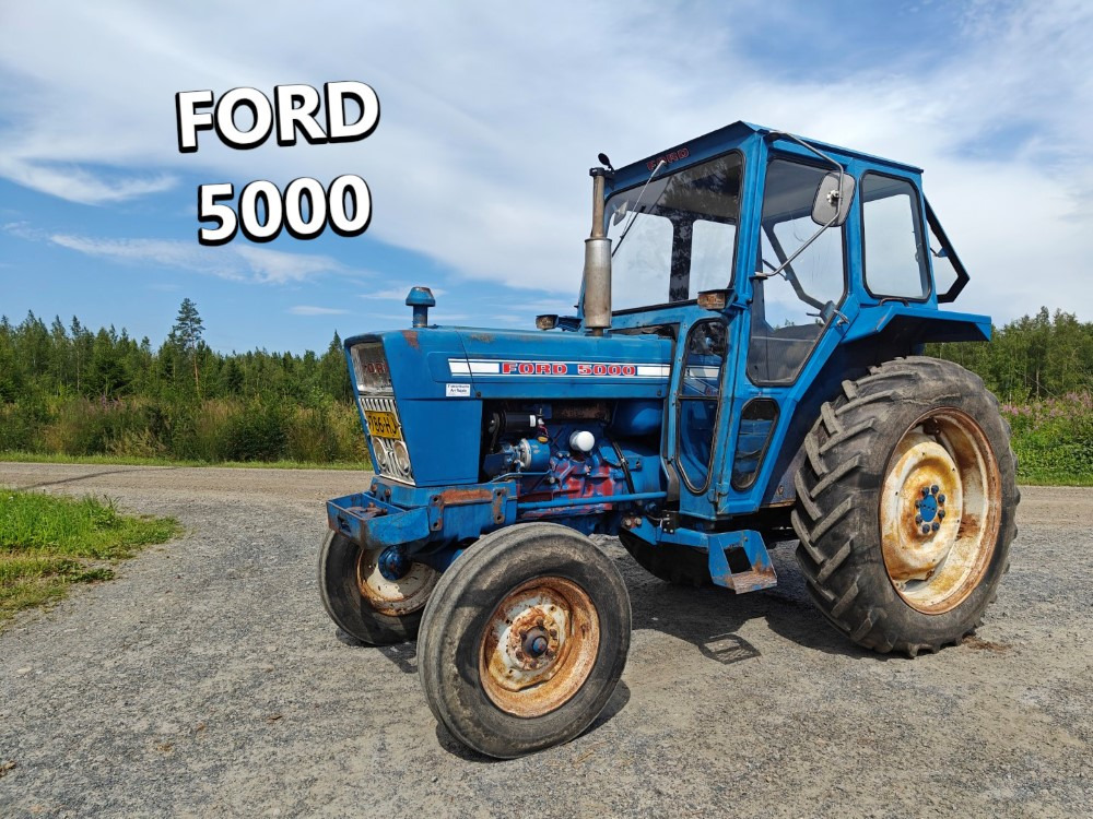 FORD 5000 traktori alkuperäiskuntoinen, Hara hytillä ja paljon hydrauliikkaa, katso video! - Traktor: bild 1 FORD 5000 traktori alkuperäiskuntoinen, Hara hytillä ja paljon hydrauliikkaa, katso video! - Traktor: bild 1