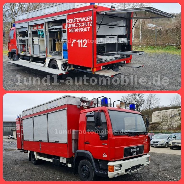 MAN 10.163 L2000 Feuerwehr GWG Nur 6.300km DEPA ELRO/VETTER 10.163 L2000 Feuerwehr GWG Nur 6.300km DEPA ELRO/VETTER - Släck/ Räddningsvagn: bild 1 MAN 10.163 L2000 Feuerwehr GWG Nur 6.300km DEPA ELRO/VETTER 10.163 L2000 Feuerwehr GWG Nur 6.300km DEPA ELRO/VETTER - Släck/ Räddningsvagn: bild 1