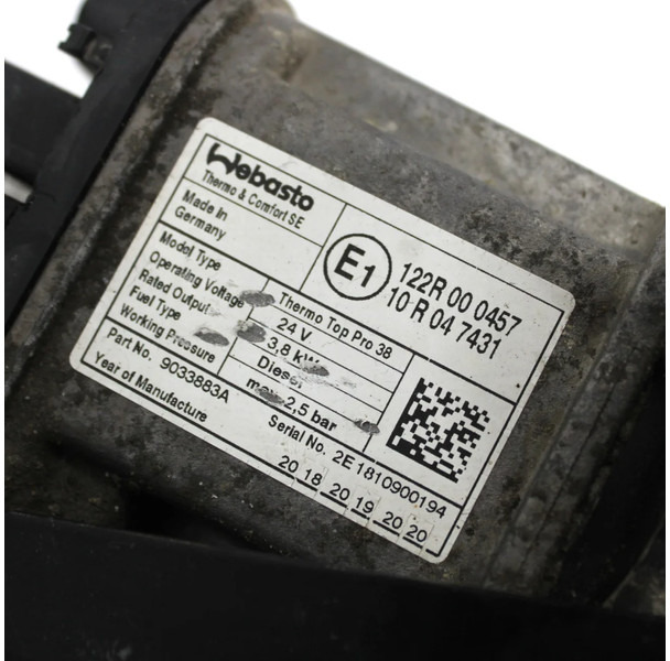 DAF XF106 Webasto 2020447 - Fläktmotor för Lastbil: bild 4 DAF XF106 Webasto 2020447 - Fläktmotor för Lastbil: bild 4