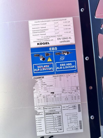 Kögel SN 24-1 - Kapelltrailer: bild 3 Kögel SN 24-1 - Kapelltrailer: bild 3