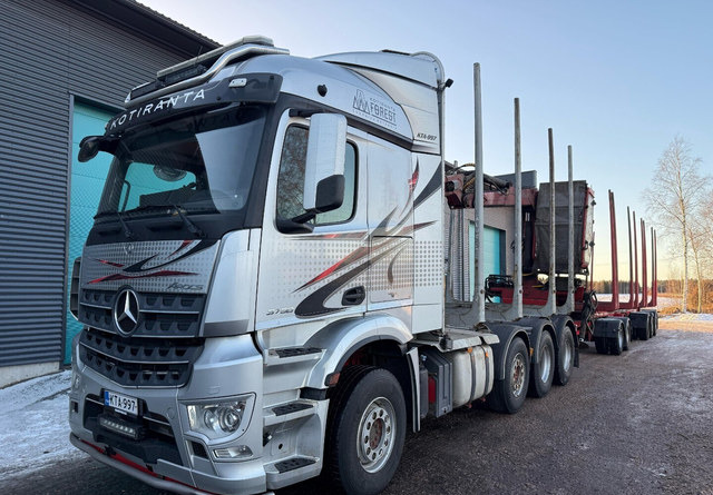 Mercedes-BenzArocs 8x4 - Timmerbil, Kranbil: bild 1 Mercedes-BenzArocs 8x4 - Timmerbil, Kranbil: bild 1