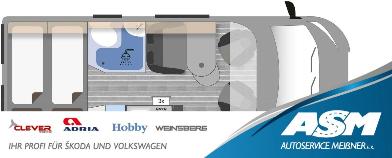 Clever Celebration 600 MJ24*AHK*MARKISE*ACC*R-KAM*RADIO - Campingbil: bild 1 Clever Celebration 600 MJ24*AHK*MARKISE*ACC*R-KAM*RADIO - Campingbil: bild 1