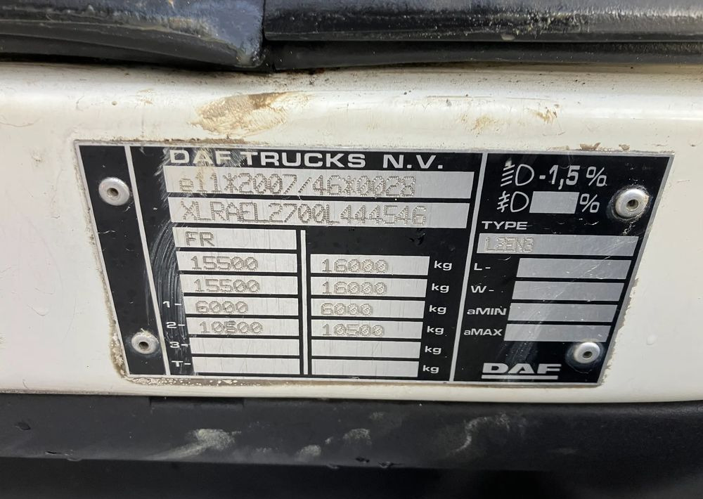 DAF Daf FL 16.250 euro 6 ramo do zabudowy - Chassi lastbil: bild 5 DAF Daf FL 16.250 euro 6 ramo do zabudowy - Chassi lastbil: bild 5