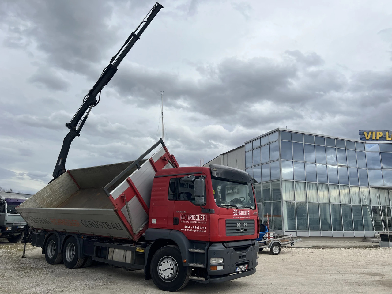 Man Tga 6х4, Самосвал с Кран - Tippbil lastbil, Kranbil: bild 1 Man Tga 6х4, Самосвал с Кран - Tippbil lastbil, Kranbil: bild 1