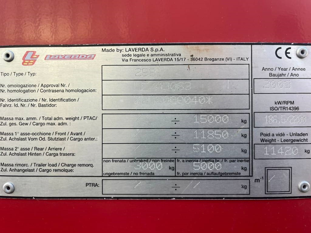 Laverda 25.50  - Skördetröska: bild 3 Laverda 25.50  - Skördetröska: bild 3