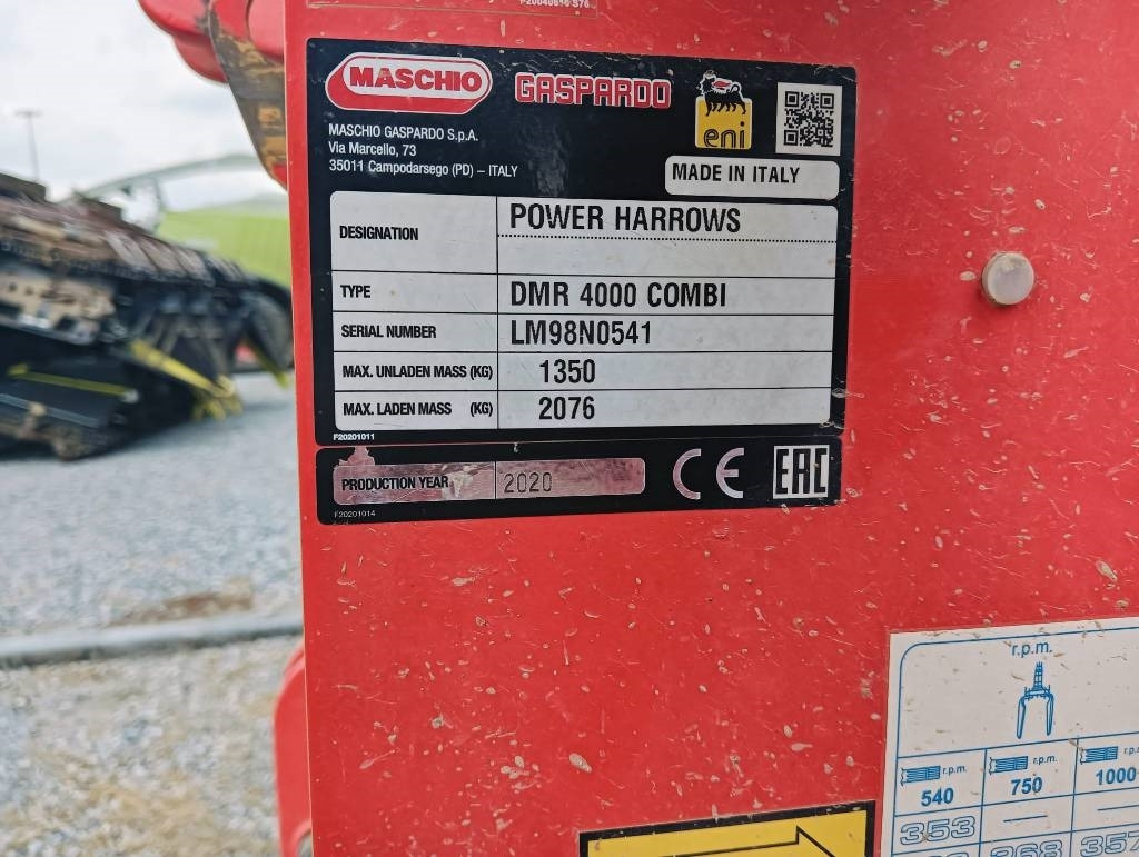 Maschio DMR 4000 - Rotorharv: bild 3 Maschio DMR 4000 - Rotorharv: bild 3