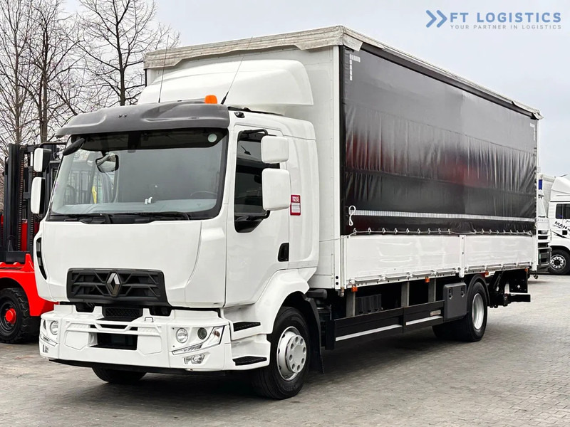 Renault Midlum 250 Renault D 250 / AUTOMATIC / 4X2 / 18 PALLETS / TAIL LIFT / SIDE BOARDS / curtainsider truck - Kapellbil: bild 2 Renault Midlum 250 Renault D 250 / AUTOMATIC / 4X2 / 18 PALLETS / TAIL LIFT / SIDE BOARDS / curtainsider truck - Kapellbil: bild 2