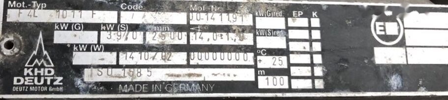 Deutz F4L1011F Kramer - Motor för Hjullastare: bild 3 Deutz F4L1011F Kramer - Motor för Hjullastare: bild 3