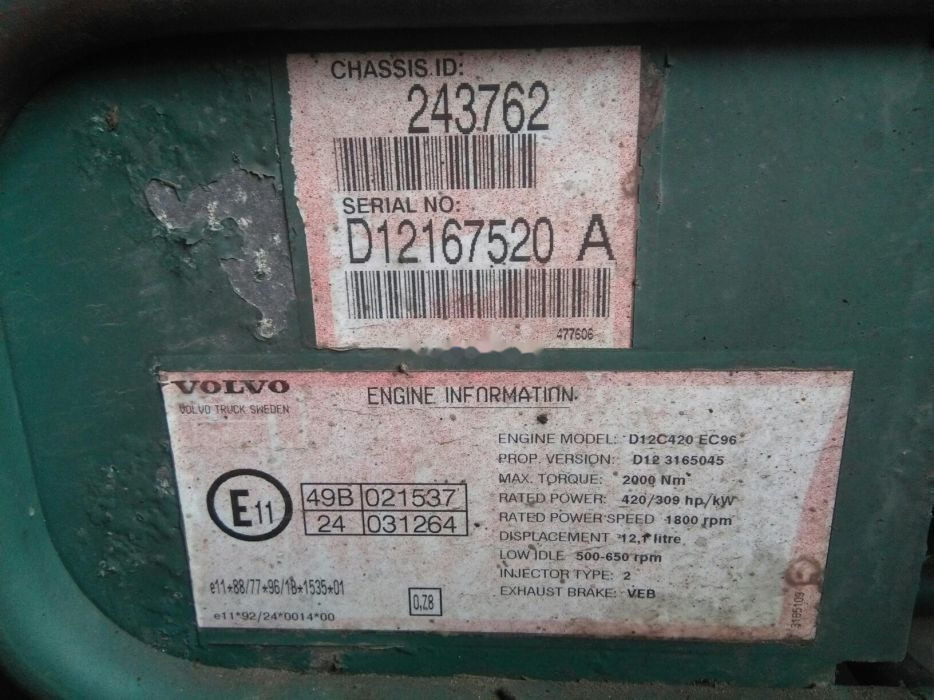 Volvo D12C Volvo FH 12 - Motor för Lastbil: bild 4 Volvo D12C Volvo FH 12 - Motor för Lastbil: bild 4