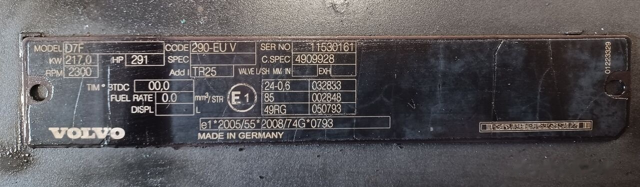 Volvo D7F 290 E5 Volvo FL - Motor för Lastbil: bild 5 Volvo D7F 290 E5 Volvo FL - Motor för Lastbil: bild 5