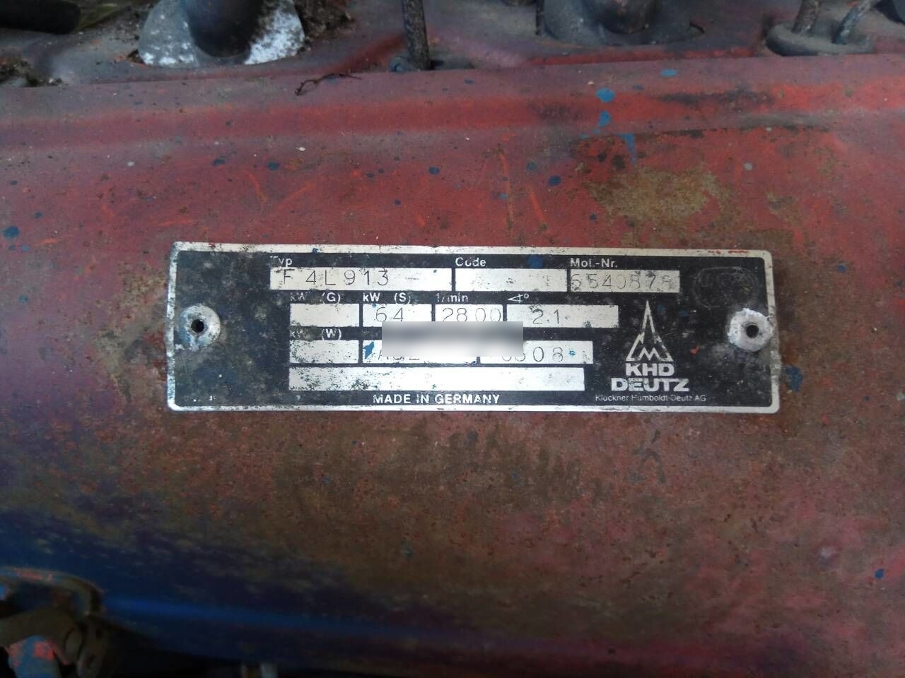 Deutz F4L913 - Motor för Lastbil: bild 5 Deutz F4L913 - Motor för Lastbil: bild 5