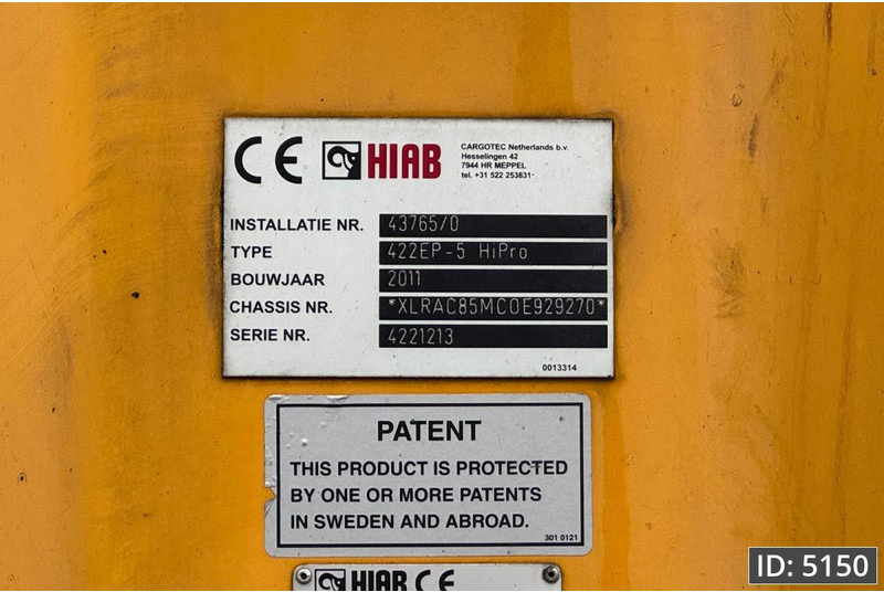 Kranbil DAF CF 85.410 SC, Euro 5, 8x2 / Hiab 422 EP5 + Radio / 5x extendable: bild 7 Kranbil DAF CF 85.410 SC, Euro 5, 8x2 / Hiab 422 EP5 + Radio / 5x extendable: bild 7