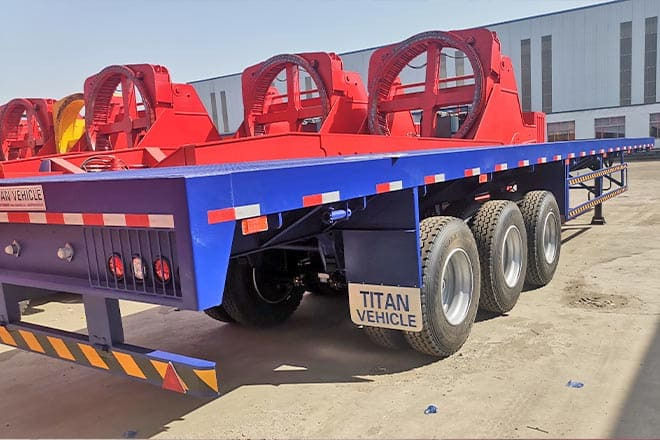 TITAN 3 Axle Extendable Flatbed Trailers for Sale in Angola - Flaktrailer: bild 5 TITAN 3 Axle Extendable Flatbed Trailers for Sale in Angola - Flaktrailer: bild 5