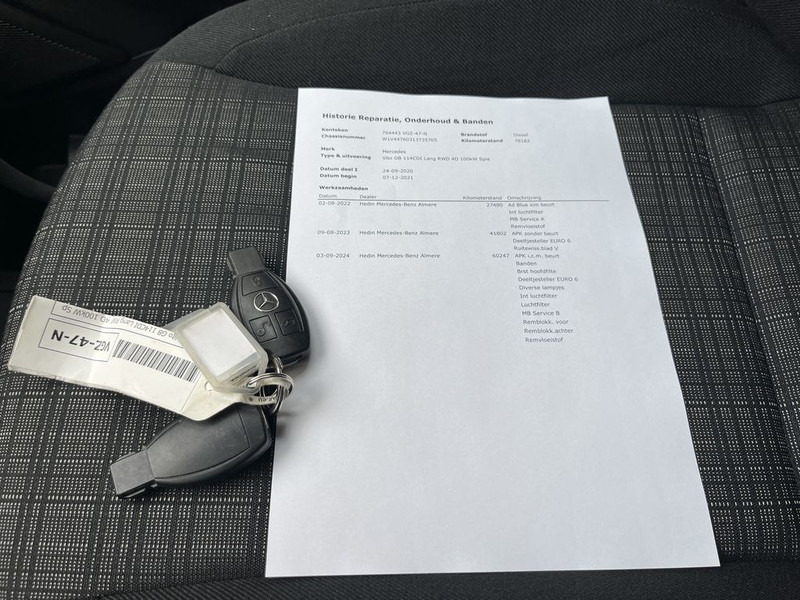 Små skåpbil Mercedes-Benz Vito 114 CDI 136pk E6 Lang BPM Vrij! Lease €380 p/m, Airco, Carplay, Trekhaak, PDC V+A, Onderhoudshistorie aanwezig: bild 8 Små skåpbil Mercedes-Benz Vito 114 CDI 136pk E6 Lang BPM Vrij! Lease €380 p/m, Airco, Carplay, Trekhaak, PDC V+A, Onderhoudshistorie aanwezig: bild 8
