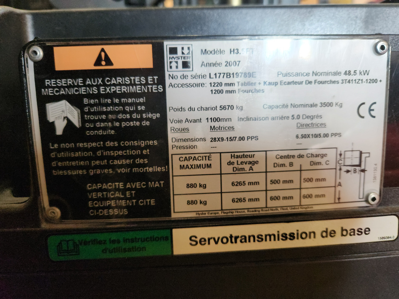 HYSTER H3.5FT - Dieseltruck: bild 2 HYSTER H3.5FT - Dieseltruck: bild 2