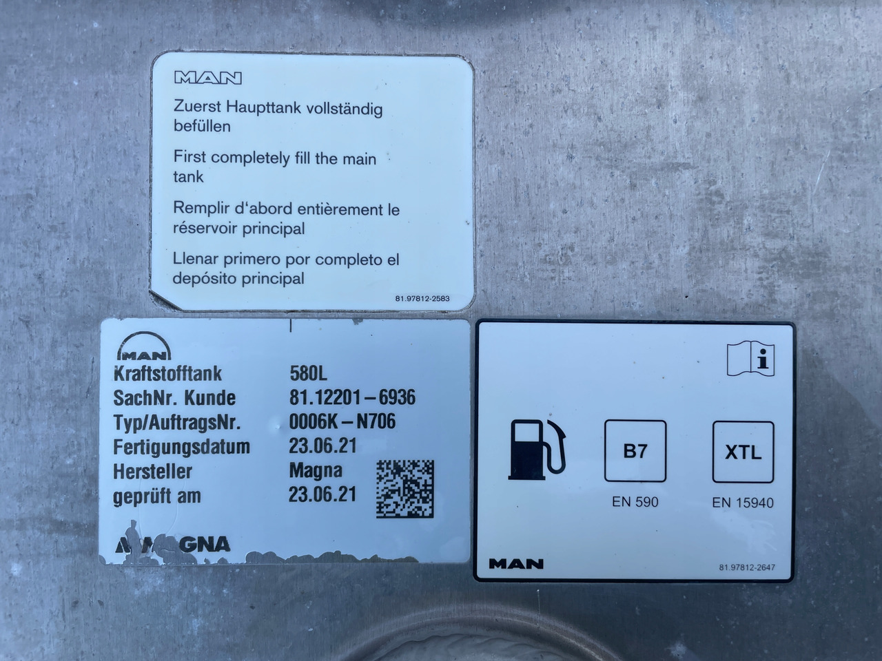 Bränsletank för Lastbil ZBIORNIK PALIWA MAN TGX TGS 580L 81122016936: bild 6 Bränsletank för Lastbil ZBIORNIK PALIWA MAN TGX TGS 580L 81122016936: bild 6