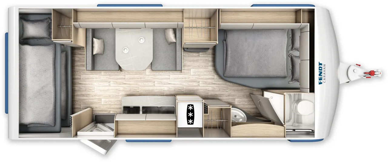 Fendt Bianco Selection 550 SKM GFK, Safety, Shower, 2.000 KG - Husvagn: bild 2 Fendt Bianco Selection 550 SKM GFK, Safety, Shower, 2.000 KG - Husvagn: bild 2