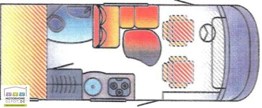 HYMER / ERIBA / HYMERCAR B-Klasse 504 Hubbett Solar Sog Markise - Helintegrerad husbil: bild 2 HYMER / ERIBA / HYMERCAR B-Klasse 504 Hubbett Solar Sog Markise - Helintegrerad husbil: bild 2