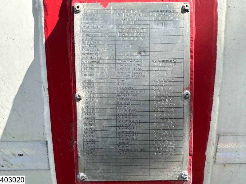 METACO Gas 56204 Liter, LPG GPL Butane, 1 Comp - Tanktrailer: bild 3 METACO Gas 56204 Liter, LPG GPL Butane, 1 Comp - Tanktrailer: bild 3