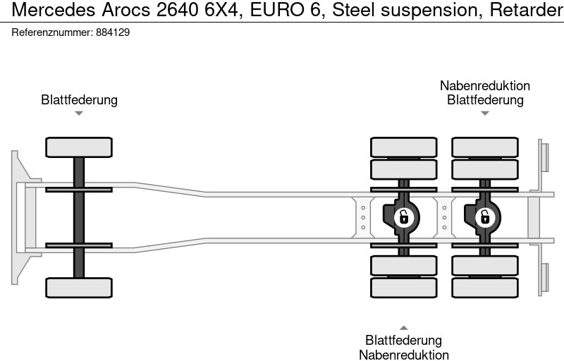 Flakbil, Kranbil Mercedes-Benz Arocs 2640 6X4, EURO 6, Steel suspension, Retarder: bild 17