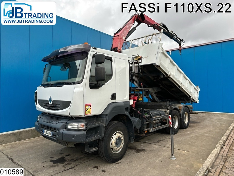 Renault Kerax 430 Dxi 6x4, EURO 5, Leaf spring suspension, Fassi - Tippbil lastbil, Kranbil: bild 1 Renault Kerax 430 Dxi 6x4, EURO 5, Leaf spring suspension, Fassi - Tippbil lastbil, Kranbil: bild 1