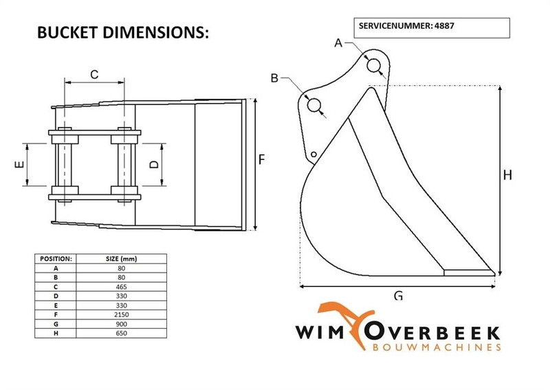 Liebherr 2,15 mtr - Bucket/Schaufel/Dichte bak - Skopa för Byggmaskiner: bild 5 Liebherr 2,15 mtr - Bucket/Schaufel/Dichte bak - Skopa för Byggmaskiner: bild 5