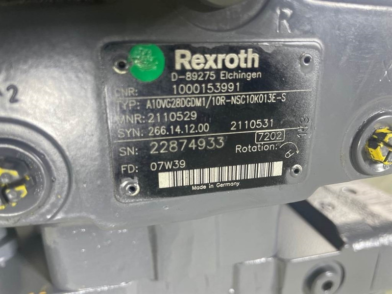 WACKER NEUSON 1000153991-Rexroth A10VG28DGDM2/10R-Drive pump - Hydraulik för Byggmaskiner: bild 5 WACKER NEUSON 1000153991-Rexroth A10VG28DGDM2/10R-Drive pump - Hydraulik för Byggmaskiner: bild 5