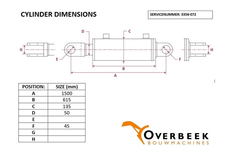 Zeppelin ZL10B - Tilt cylinder/Kippzylinder/Nijgcilinder - Hydraulik: bild 3 Zeppelin ZL10B - Tilt cylinder/Kippzylinder/Nijgcilinder - Hydraulik: bild 3