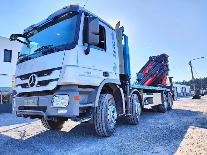 Mercedes-Benz Actros 4151 V8 8x4 Palfinger PK78002 + Flyjib PJ170 - Flakbil, Kranbil: bild 1 Mercedes-Benz Actros 4151 V8 8x4 Palfinger PK78002 + Flyjib PJ170 - Flakbil, Kranbil: bild 1