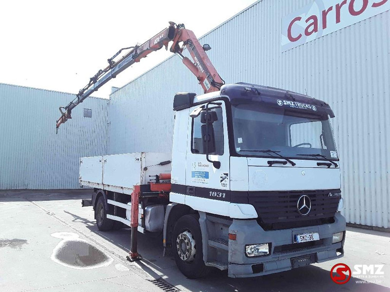 Mercedes-Benz Actros 1831 Atlas Ak140.1A4+remote lames steel 165000km - Flakbil, Kranbil: bild 1 Mercedes-Benz Actros 1831 Atlas Ak140.1A4+remote lames steel 165000km - Flakbil, Kranbil: bild 1