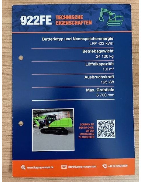 LIUGONG 922 FE vollelektrisch, 24.100 kg - Bandgrävare: bild 4 LIUGONG 922 FE vollelektrisch, 24.100 kg - Bandgrävare: bild 4