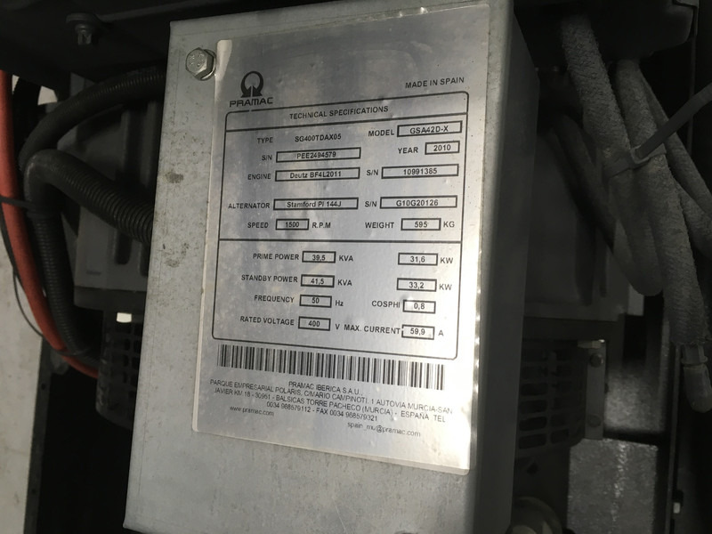 Ny Elgenerator Deutz BF4L2011 GENERATOR 40KVA NEW: bild 7