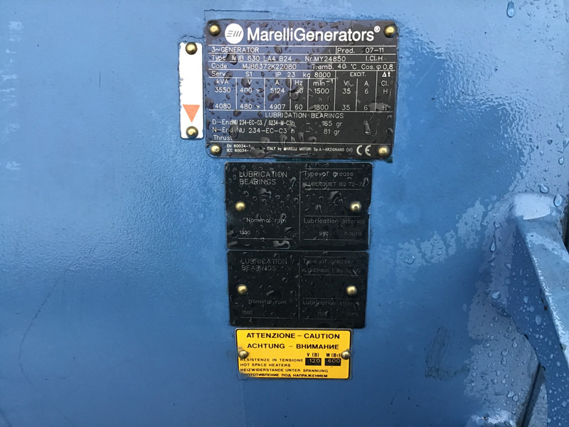 Marelli Generators JB630 LA4B24 LOSSE GENERATOR 3550KVA NEW - Elgenerator: bild 3 Marelli Generators JB630 LA4B24 LOSSE GENERATOR 3550KVA NEW - Elgenerator: bild 3