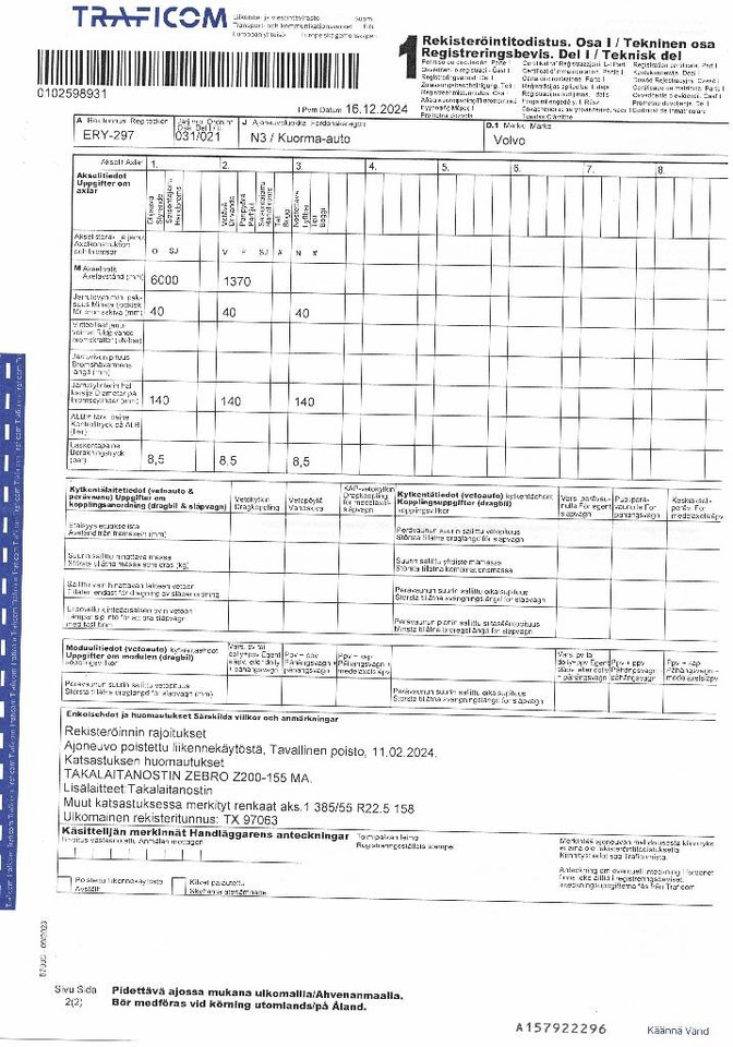 Leasa Volvo FM 9 300  Volvo FM 9 300: bild 10 Leasa Volvo FM 9 300  Volvo FM 9 300: bild 10