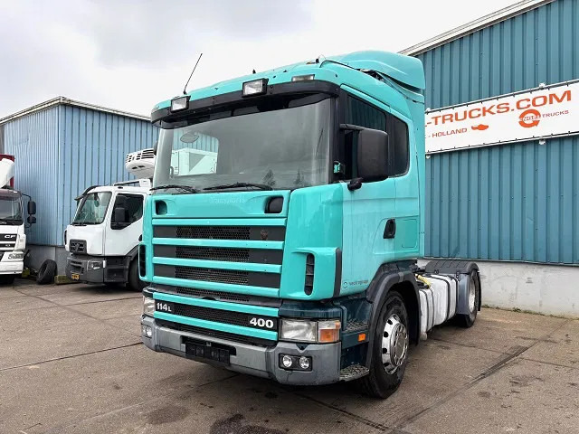 Scania R114-380 LA SLEEPERCAB 4x2 (EURO 2 / MANUAL GEARBOX / HYDRAULIC KIT / P.T.O. / FULL SPOILERSET / ETC.) - Dragbil: bild 1 Scania R114-380 LA SLEEPERCAB 4x2 (EURO 2 / MANUAL GEARBOX / HYDRAULIC KIT / P.T.O. / FULL SPOILERSET / ETC.) - Dragbil: bild 1