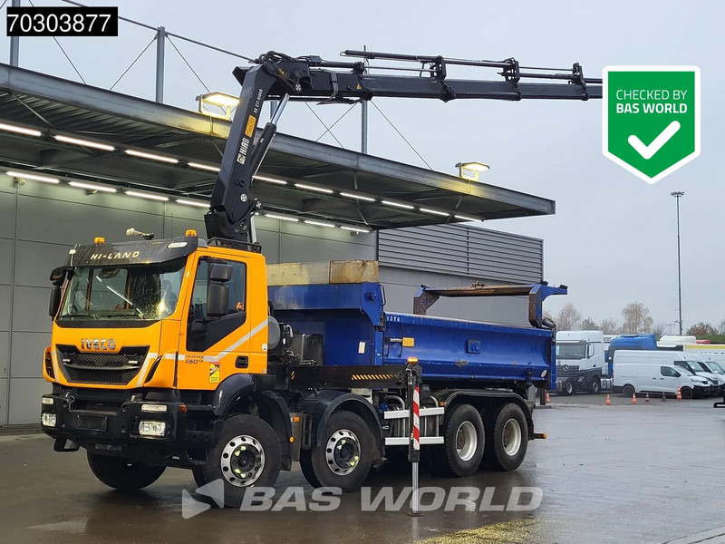 Iveco Trakker 450 8X4 HIAB 211 EP-4 Hiduo Kran Crane Big-Axle 2-Side Tipper Euro 6 - Tippbil lastbil, Kranbil: bild 1 Iveco Trakker 450 8X4 HIAB 211 EP-4 Hiduo Kran Crane Big-Axle 2-Side Tipper Euro 6 - Tippbil lastbil, Kranbil: bild 1