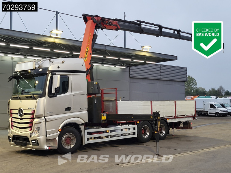 Mercedes-Benz Actros 2653 Actros 6X4 Palfinger PK34002 SH Kran Crane Retarder Xenon Euro 6 - Flakbil, Kranbil: bild 1 Mercedes-Benz Actros 2653 Actros 6X4 Palfinger PK34002 SH Kran Crane Retarder Xenon Euro 6 - Flakbil, Kranbil: bild 1