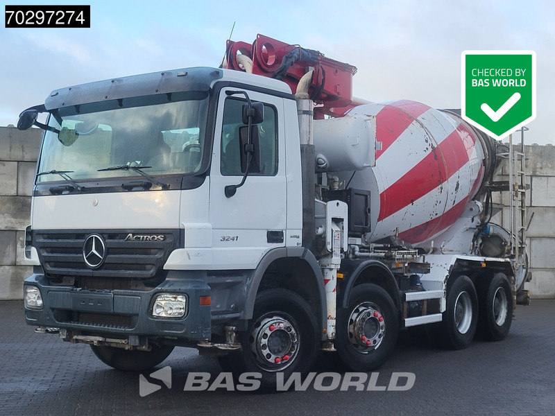 Mercedes-Benz Actros 3241 8X4 Putzmeister M24-3 Pump + 9m3 LIEBHERR Mixer Steelsuspension 3-Pedals Euro 4 - Betongpump: bild 1 Mercedes-Benz Actros 3241 8X4 Putzmeister M24-3 Pump + 9m3 LIEBHERR Mixer Steelsuspension 3-Pedals Euro 4 - Betongpump: bild 1