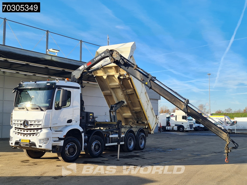 Mercedes-Benz Arocs 3240 8X4 HIAB X-HIDUO 188 E-2 Kran Crane 3-side tipper Big-Axle Euro 6 - Tippbil lastbil, Kranbil: bild 3 Mercedes-Benz Arocs 3240 8X4 HIAB X-HIDUO 188 E-2 Kran Crane 3-side tipper Big-Axle Euro 6 - Tippbil lastbil, Kranbil: bild 3