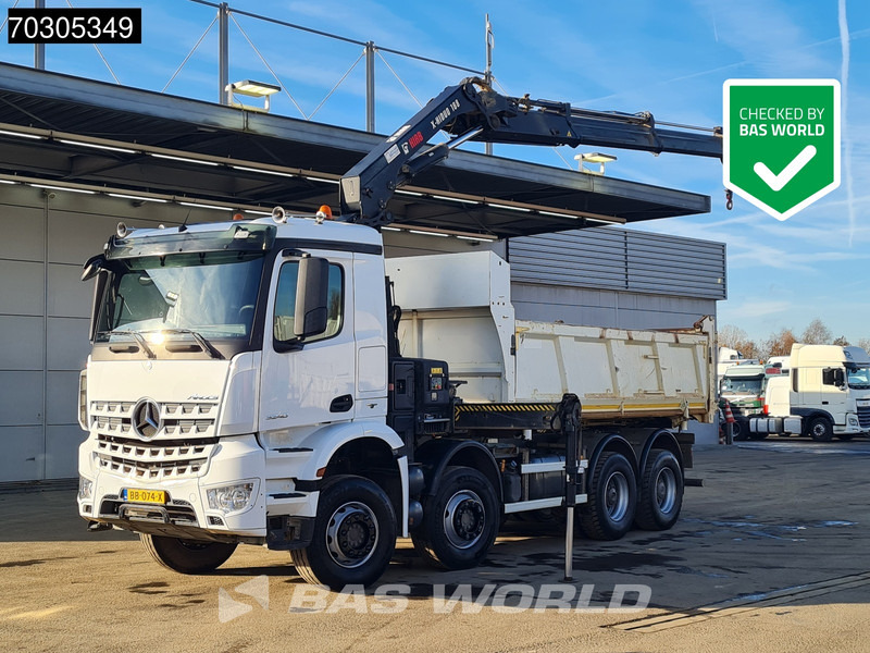 Mercedes-Benz Arocs 3240 8X4 HIAB X-HIDUO 188 E-2 Kran Crane 3-side tipper Big-Axle Euro 6 - Tippbil lastbil, Kranbil: bild 1 Mercedes-Benz Arocs 3240 8X4 HIAB X-HIDUO 188 E-2 Kran Crane 3-side tipper Big-Axle Euro 6 - Tippbil lastbil, Kranbil: bild 1
