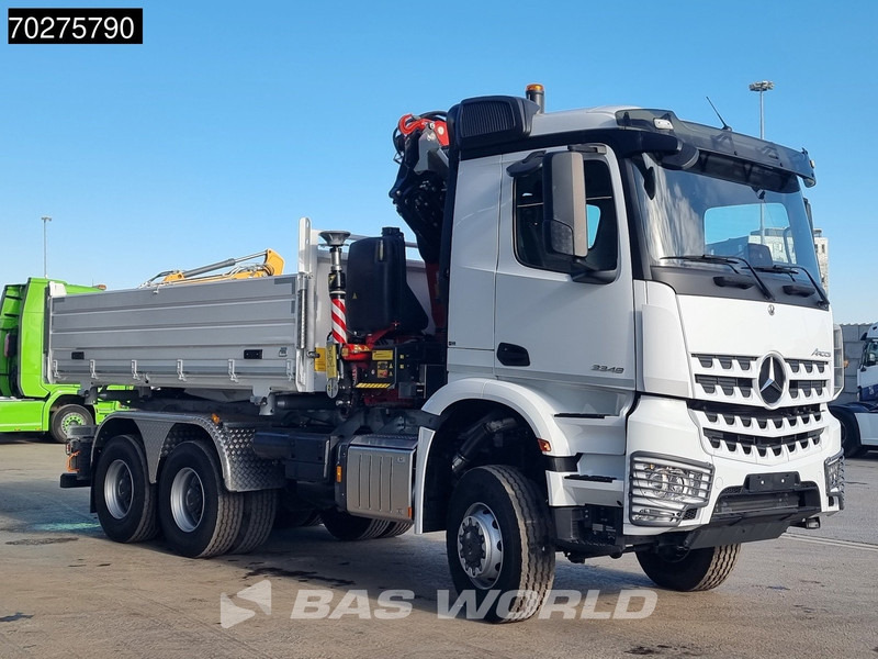 Ny Tippbil lastbil, Kranbil Mercedes-Benz Arocs 3348 6X6 Full Steel Retarder Fassi 25T/M Crane Kran Euro 6: bild 14