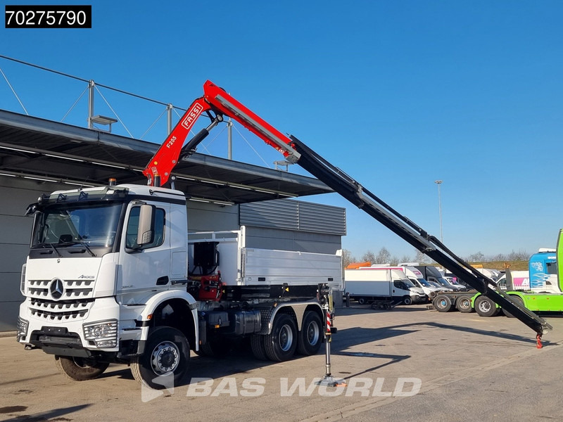 Ny Tippbil lastbil, Kranbil Mercedes-Benz Arocs 3348 6X6 Full Steel Retarder Fassi 25T/M Crane Kran Euro 6: bild 6
