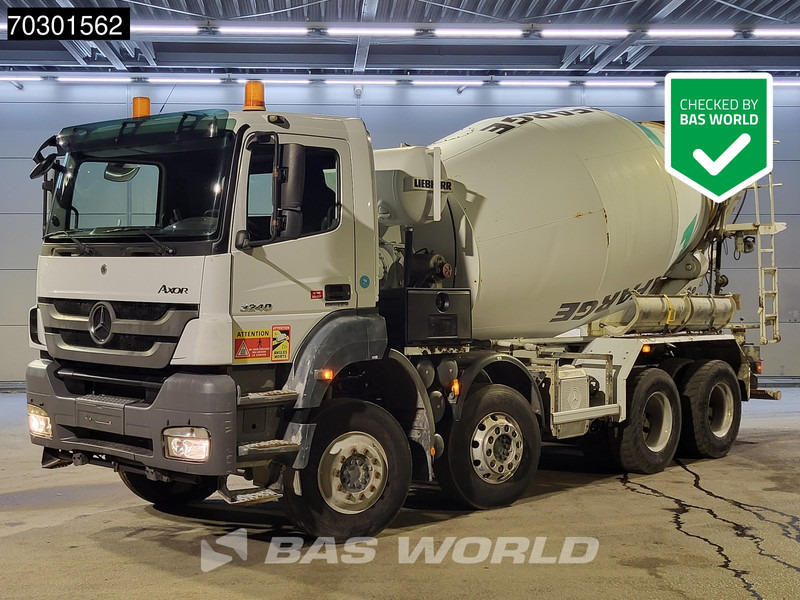 Mercedes-Benz Axor 3240 8X4 9m3 Liebherr mixer Steel suspension Manual Euro 5 - Betongbil: bild 1 Mercedes-Benz Axor 3240 8X4 9m3 Liebherr mixer Steel suspension Manual Euro 5 - Betongbil: bild 1