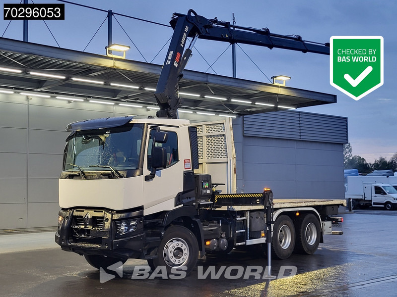 Renault C 430 6X4 HIAB 188 ES-3 X-HIDUO Crane Retarder Steelsuspension Big-Axle Euro 6 - Flakbil, Kranbil: bild 1 Renault C 430 6X4 HIAB 188 ES-3 X-HIDUO Crane Retarder Steelsuspension Big-Axle Euro 6 - Flakbil, Kranbil: bild 1