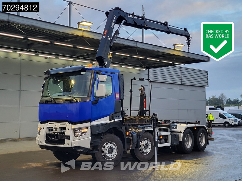 Renault C 430 8X4 HIAB X-Hiduo 188 B-2 Crane + Hook Full Steel Big-Axle Euro 6 - Lastväxlare lastbil, Kranbil: bild 1 Renault C 430 8X4 HIAB X-Hiduo 188 B-2 Crane + Hook Full Steel Big-Axle Euro 6 - Lastväxlare lastbil, Kranbil: bild 1