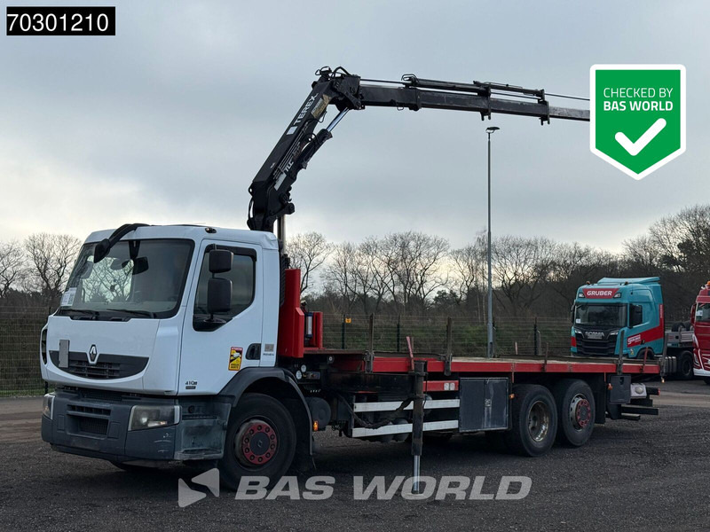 Renault Premium 410 6X2 Terex 120.2E - A3L Kran Crane Lift-Axle Manual Euro 5 - Flakbil, Kranbil: bild 1 Renault Premium 410 6X2 Terex 120.2E - A3L Kran Crane Lift-Axle Manual Euro 5 - Flakbil, Kranbil: bild 1